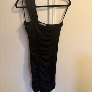Arden B Black One Shoulder Dress